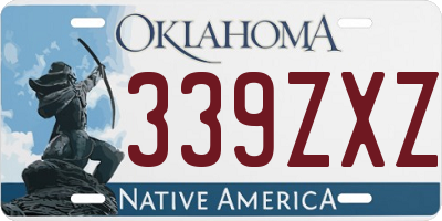 OK license plate 339ZXZ