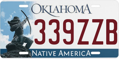 OK license plate 339ZZB