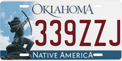 OK license plate 339ZZJ