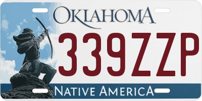 OK license plate 339ZZP