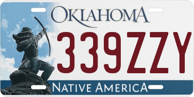 OK license plate 339ZZY