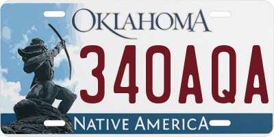 OK license plate 340AQA