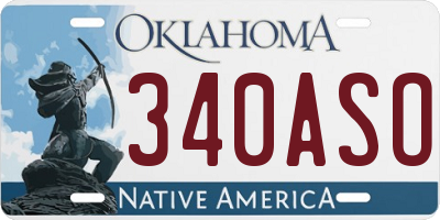 OK license plate 340ASO