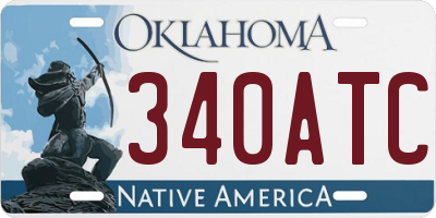 OK license plate 340ATC
