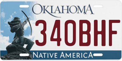 OK license plate 340BHF