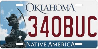 OK license plate 340BUC