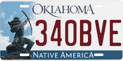 OK license plate 340BVE