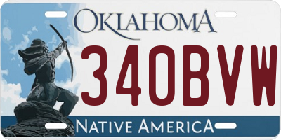 OK license plate 340BVW