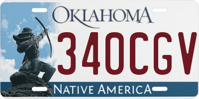 OK license plate 340CGV