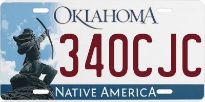 OK license plate 340CJC