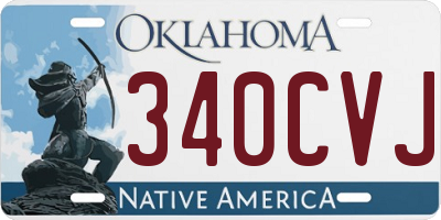 OK license plate 340CVJ