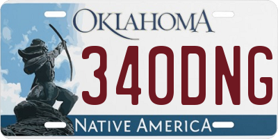 OK license plate 340DNG