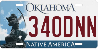 OK license plate 340DNN