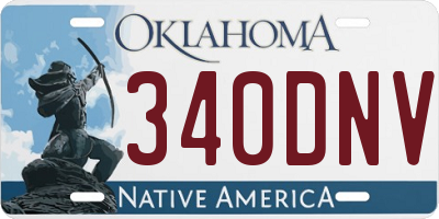 OK license plate 340DNV