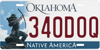 OK license plate 340DOQ