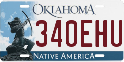 OK license plate 340EHU