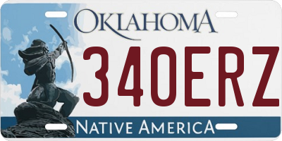 OK license plate 340ERZ