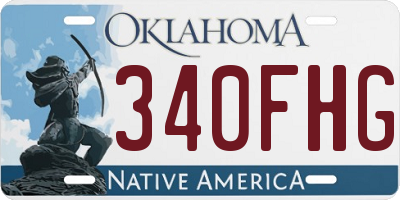 OK license plate 340FHG