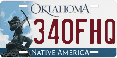 OK license plate 340FHQ