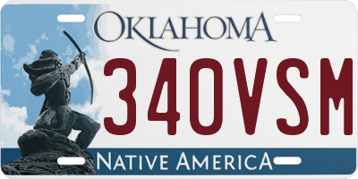 OK license plate 340VSM