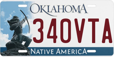 OK license plate 340VTA