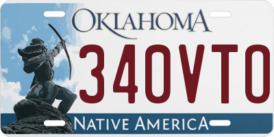 OK license plate 340VTO
