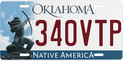 OK license plate 340VTP