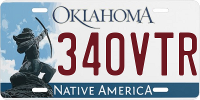 OK license plate 340VTR