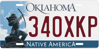 OK license plate 340XKP