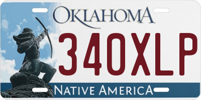 OK license plate 340XLP