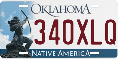 OK license plate 340XLQ