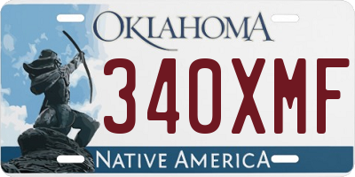 OK license plate 340XMF