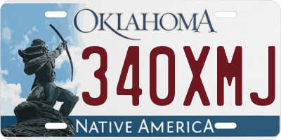 OK license plate 340XMJ