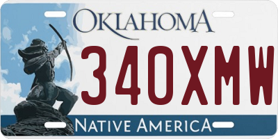 OK license plate 340XMW
