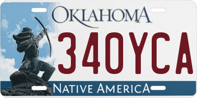 OK license plate 340YCA