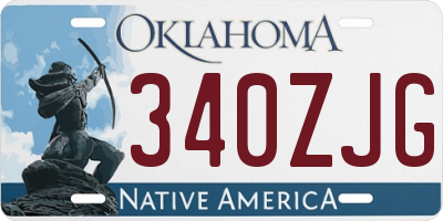 OK license plate 340ZJG