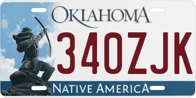 OK license plate 340ZJK