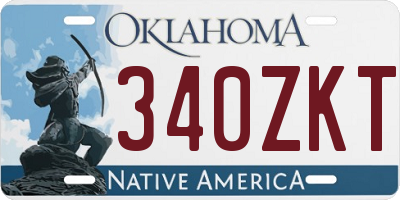 OK license plate 340ZKT