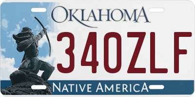 OK license plate 340ZLF