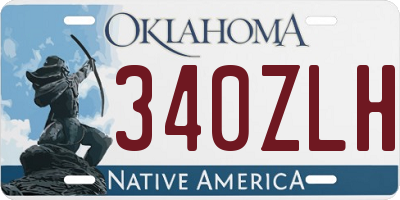 OK license plate 340ZLH