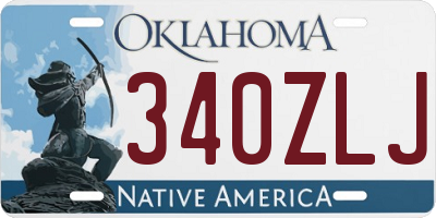 OK license plate 340ZLJ