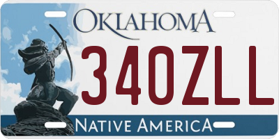 OK license plate 340ZLL
