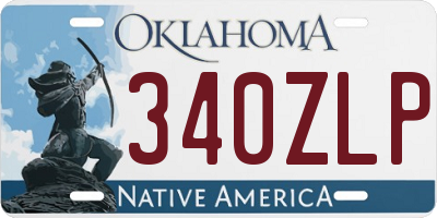 OK license plate 340ZLP