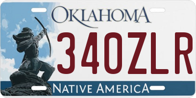 OK license plate 340ZLR