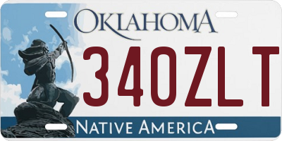 OK license plate 340ZLT