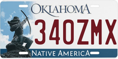 OK license plate 340ZMX