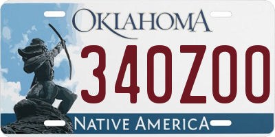 OK license plate 340ZOO
