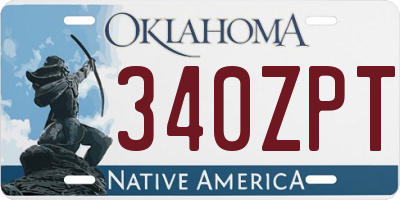 OK license plate 340ZPT