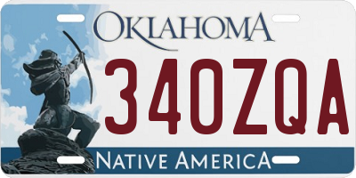 OK license plate 340ZQA