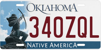 OK license plate 340ZQL
